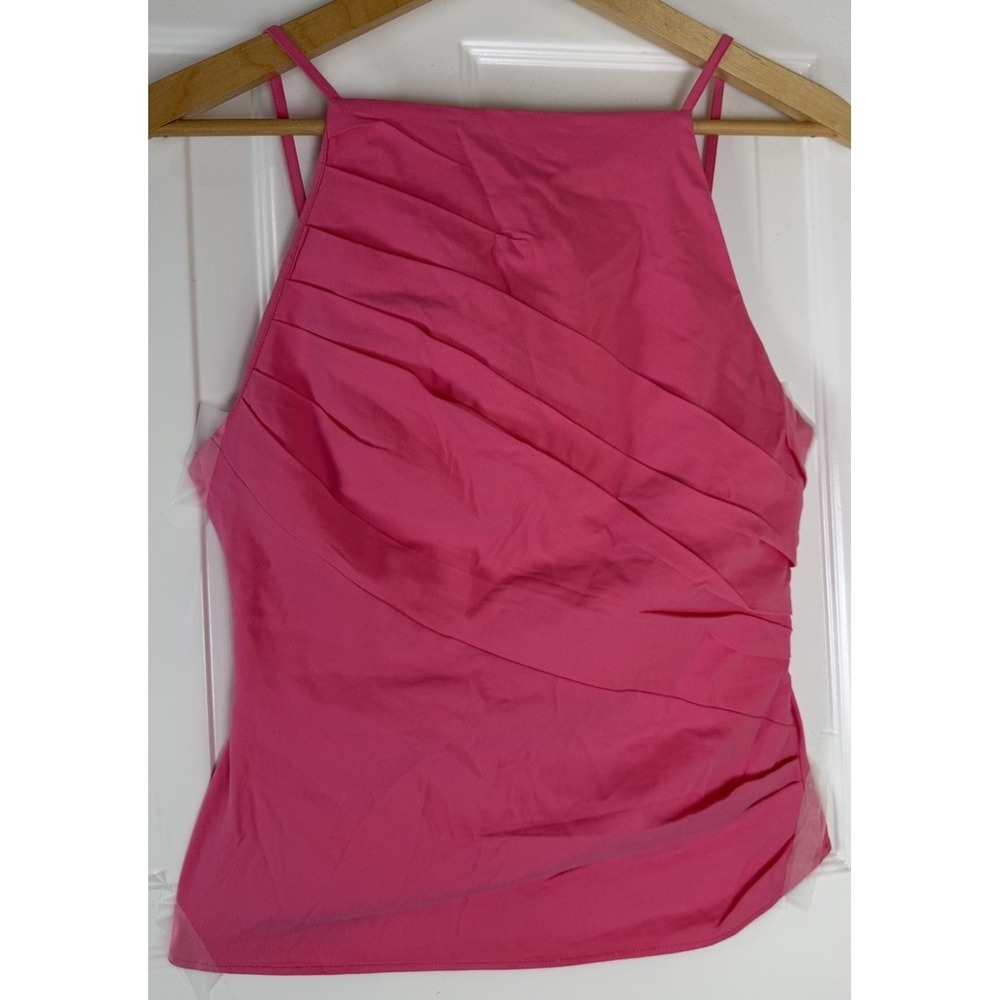 Y2K Malibubarbie coconutgirl  Coquette Zara pleated Bubblegum Pink M Cami Top
